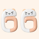 2 PCS Deskside Schoolbag Hook Removable Office Bag Hanger, Panda, Small Pink Cat, Raccoon, Kitten