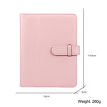CAIUL 3 Inch PU Leather Photo Album Photo Collection Commemorative Book, Cherry Pink, Clove Purple, Qingkong Blue