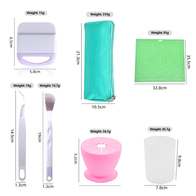 Vinyl Weeding Tool Set DIY Silhouette Embossed Engraving Tool, 5 In 1, 5 In 1+Cutting Pad, 5 In 1+Recycler+Bag, 6 In 1+Recycler+Bag, 5 In 1+Recycler+Pen Holder