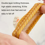 1 Set Double Knit Wear-Resisting Table Stool Leg Mute Protective Cover, Brown, Light Gray, Deep Gray, Black, Flower Brown, White, Light Coffee