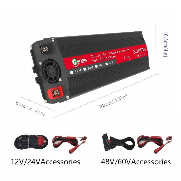 Gurxun 8000W High Power Household Car Sine Wave Inverter, 8000W 12V To 220V, 8000W 24V To 220V, 8000W 48V To 220V, 8000W 60V To 220V