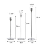 3 PCS / Set Home Decoration Wedding Wrought Iron Candle Holder, Style:, 3 PCS / Set Thin Bottom (Black), 3 PCS / Set Thin Bottom (Imitation Gold), 3 PCS / Set Thin Bottom (Silver), 3 PCS / Set Thin Bottom (Gold), 3 PCS / Set Thick Bottom (Black)       ...
