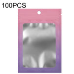 100PCS Aluminum Foil Ziplock Bag Jewelry Data Cable Sealed Packaging Bag, Size:, 7.5x10cm (Pink Gradually Purple), 7.5x10cm (Blue Gradually Pink), 7.5x10cm (Blue Gradient), 7.5x10cm (Yellow Gradient), 8.5x13cm (Pink Gradually Purple)
