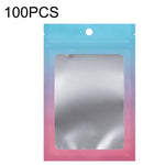 100PCS Aluminum Foil Ziplock Bag Jewelry Data Cable Sealed Packaging Bag, Size:, 7.5x10cm (Pink Gradually Purple), 7.5x10cm (Blue Gradually Pink), 7.5x10cm (Blue Gradient), 7.5x10cm (Yellow Gradient), 8.5x13cm (Pink Gradually Purple)