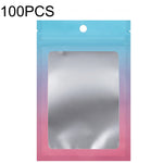 100PCS Aluminum Foil Ziplock Bag Jewelry Data Cable Sealed Packaging Bag, Size:, 7.5x10cm (Pink Gradually Purple), 7.5x10cm (Blue Gradually Pink), 7.5x10cm (Blue Gradient), 7.5x10cm (Yellow Gradient), 8.5x13cm (Pink Gradually Purple)