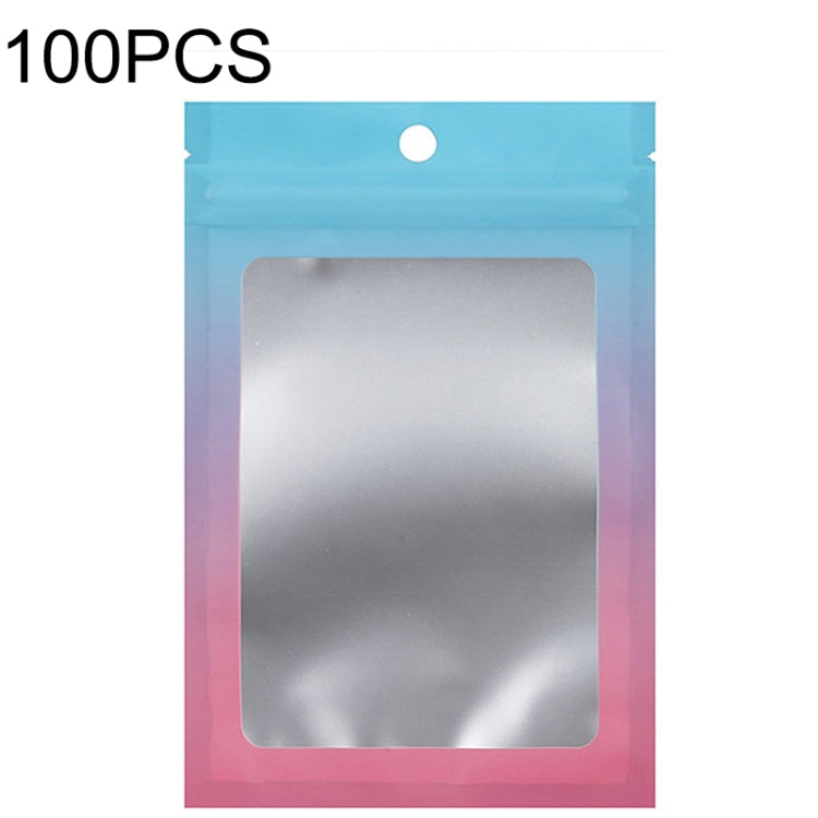 100PCS Aluminum Foil Ziplock Bag Jewelry Data Cable Sealed Packaging Bag, Size:, 7.5x10cm (Pink Gradually Purple), 7.5x10cm (Blue Gradually Pink), 7.5x10cm (Blue Gradient), 7.5x10cm (Yellow Gradient), 8.5x13cm (Pink Gradually Purple)
