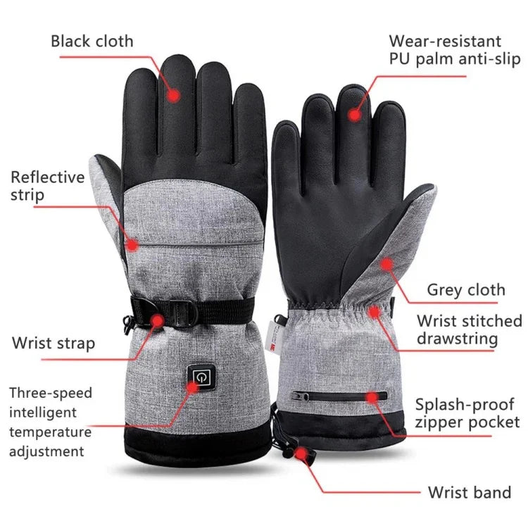 Winter Heating Hand Warmer Electric Thermal Gloves ,Specification:, Only Gloves, With Battery Box