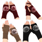 Autumn And Winter Women Fingerless Fur Ball Gloves Knitted Wool Warm Sleeves, Black, White, Dark Gray, Light Grey, Coffee, Wine Red, Khaki, Cream Color