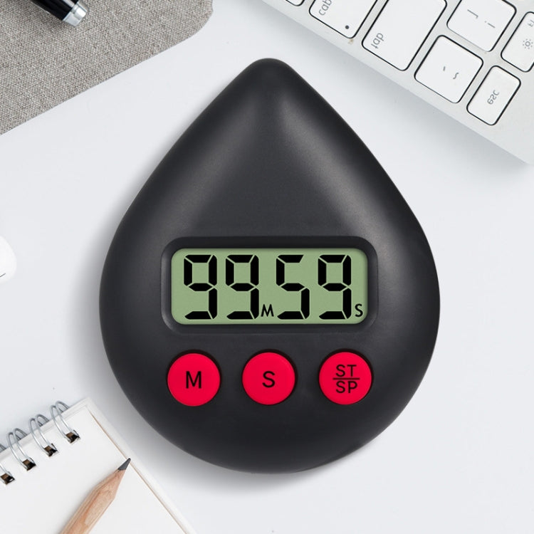 Water Drop Electronic Timer Student Learning Reminder, White, Black, Orange, Green, Blue, Light Pink, Yellow Green, Light Green