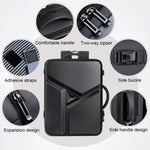 Large-capacity Waterproof Expandable Hard Shell Backpack with USB Charging Hole, 161 Light Grey, 161 Black, 161 Dark Gray, 162 Black, 162 Deep Gray, 162 Light Gray