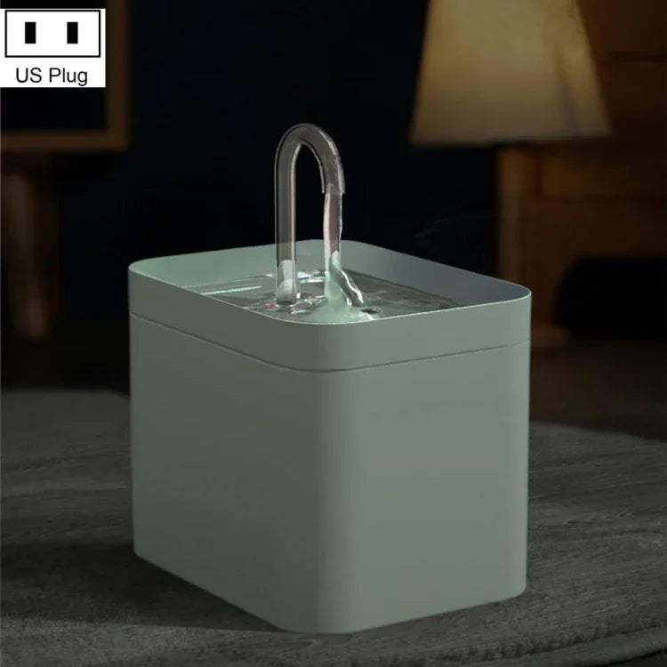 نافورة شرب دائرية أوتوماتيكية للقطط، قابس أمريكي (110 فولت)، قابس أوروبي (230 فولت)، USB (5 فولت)، USB مضاد للجفاف