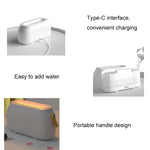 Simulation Flame Aromatherapy Humidifier Bedroom Ambient Light, White, Green, Gray, 3 Colors (RGB)