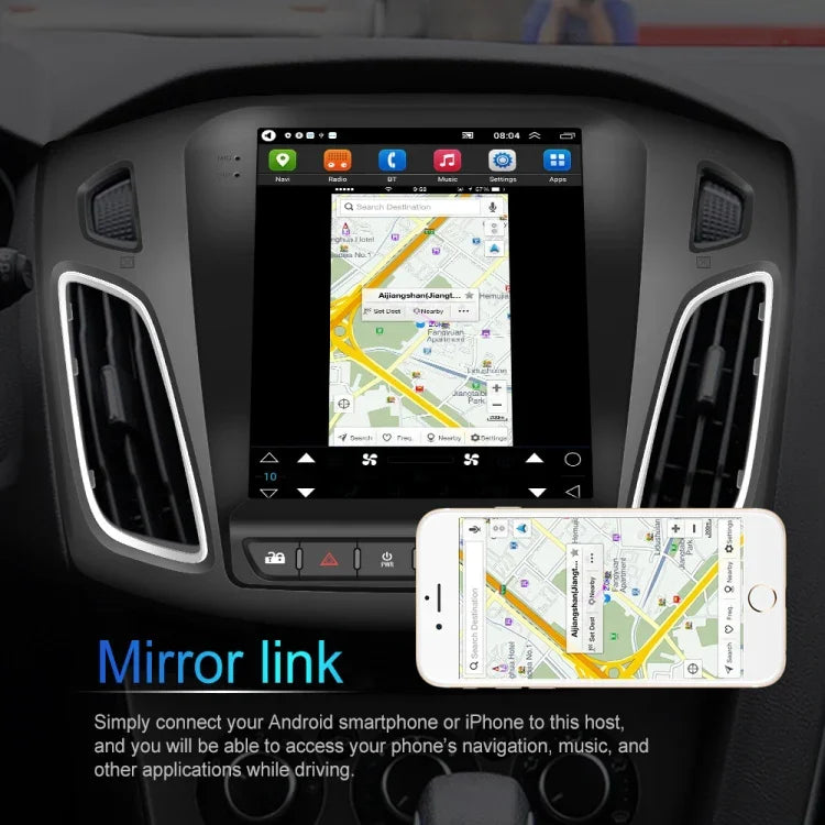 For Ford Focus 9.7 Inch Android WiFi Car Integrated Machine, Style:, Standard, Standard+4 Light Camera, Standard+12 Light Camera