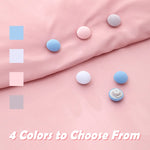 8 PCS Non-marking One-touch Unlocking Mushroom-shaped Quilt Fixer, Pink+Cloth Needle, Blue+Cloth Needle