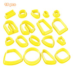 18 In 1 Soft Clay Earring Molds DIY Handmade Clay Cutter Clay Earrings Making Molds, 18 In 1 (Purple), 18 In 1 (Pink), 18 In 1 (Yellow), 18 In 1 (Blue)