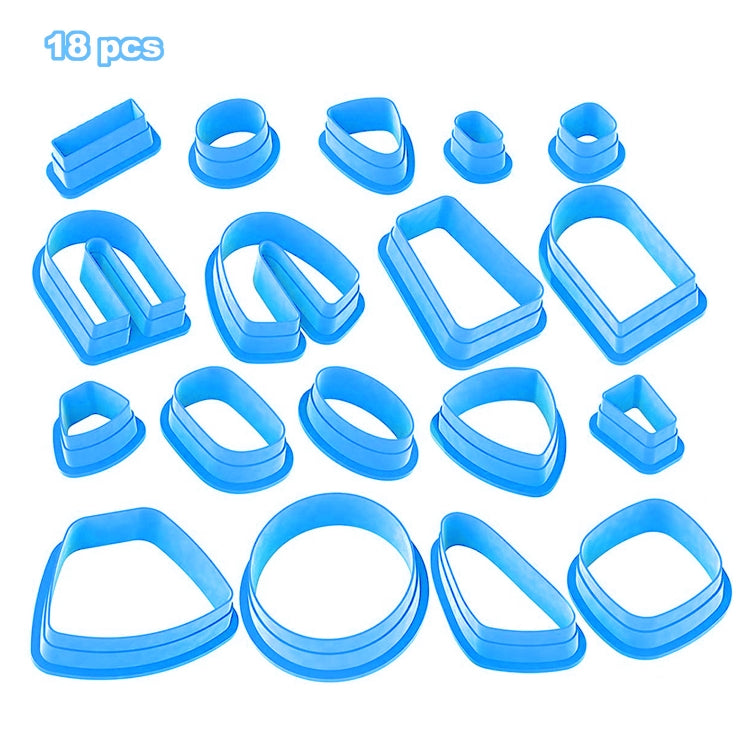 18 In 1 Soft Clay Earring Molds DIY Handmade Clay Cutter Clay Earrings Making Molds, 18 In 1 (Purple), 18 In 1 (Pink), 18 In 1 (Yellow), 18 In 1 (Blue)