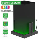 For XBOX Series X / S Charging Cooling Fan Base RGB Colorful Light Charger Bracket, RGB Colorful Light