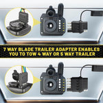 7 Pin to 12V Truck Cigarette Lighter Power Adapter with LED Circuit Tester