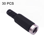 30 PCS Assembled Solder Wire DC Female Head, DC 2.1mm, DC 2.5mm