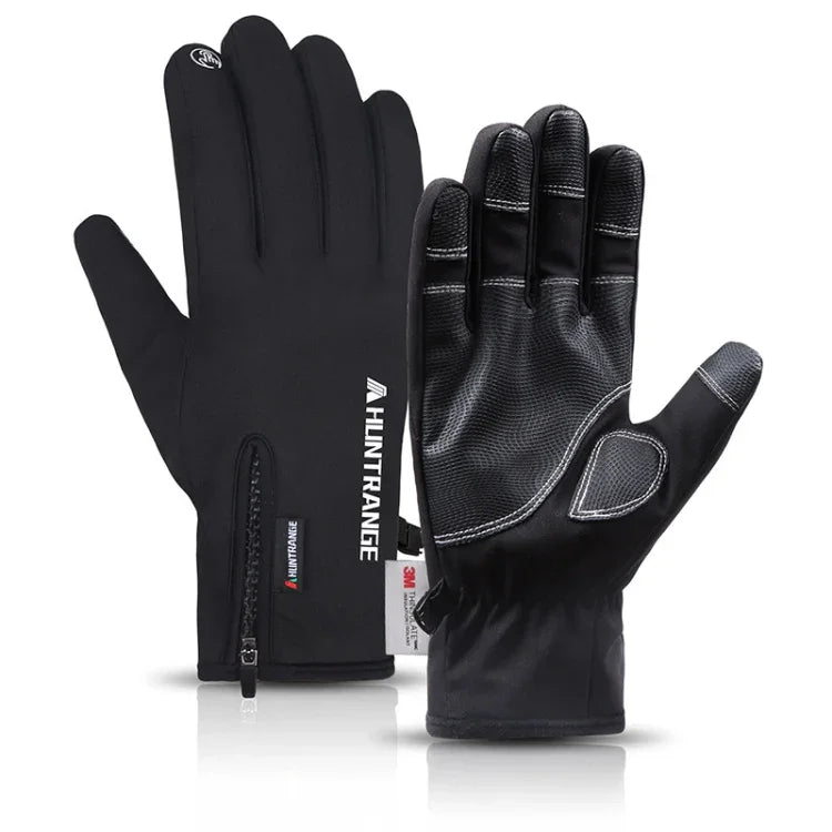 HUNTRANGE A023 Outdoor Waterproof Sports Riding Velvet Touch Screen Gloves, M, L, XL