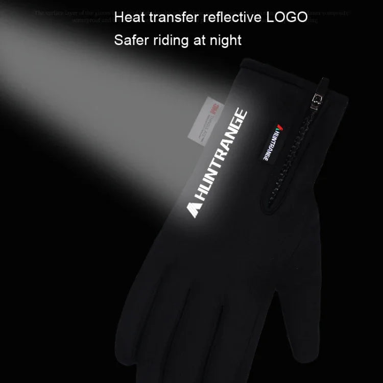 HUNTRANGE A023 Outdoor Waterproof Sports Riding Velvet Touch Screen Gloves, M, L, XL