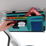 DE RAN FU Car Shade Glasses Box Storage Bag Car Flip Fur Glue Box Zipper Card Bag, 8018 Blue, 8018 Black, 8018 Brown, 8018 Grey