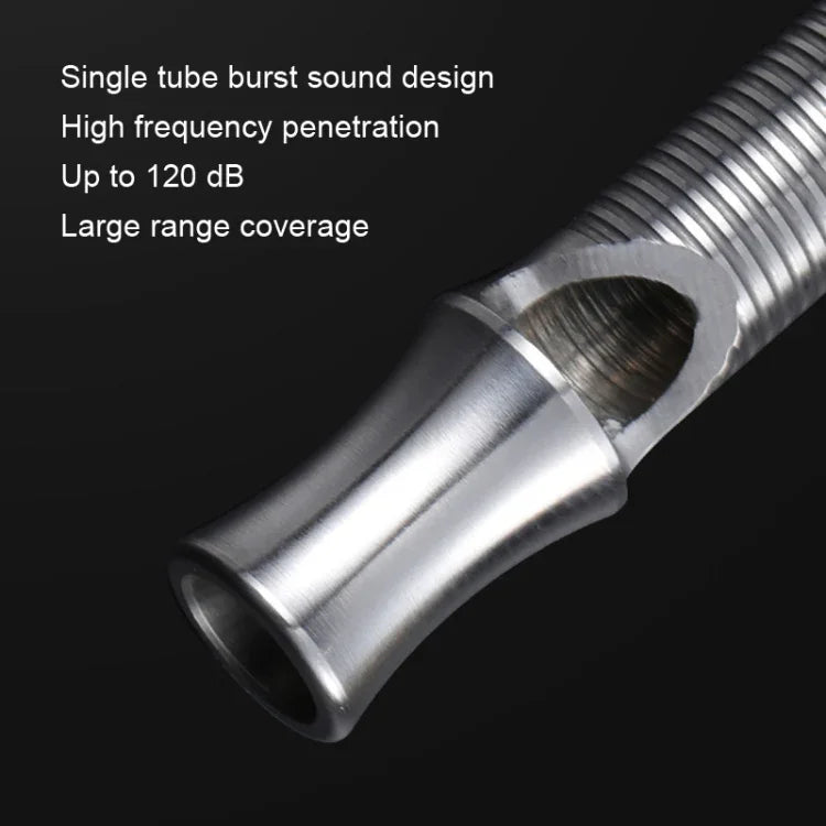 KS011 Stainless Steel Single Tube Outdoor Survivor Training High Frequency Whistle, KS011 Stainless Steel