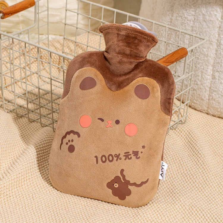 ZS103 Cartoon Plush Water-filled Hot Water Bags Explosion-proof Leak-proof Warming Water Bottle, Spec:, Pink Lucky Rabbit, Beige Lucky Rabbit, Brown Bear, Khaki Bear, Purple Duck, Pink Rabbit, Deep Blue Duck, Ink Green Duck, Intervened Pink