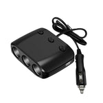 3 in 1 120W Car Cigarette Lighter Independent Switch Dual USB Charger, ZNB03S