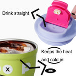Cartoon Thermal Insulation Cup 316 Stainless Steel Coffee Mug Water Cup, Capacity:, 400ml Purple, 400ml Pink, 400ml Light Green, 400ml White
