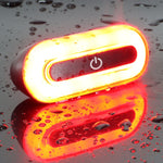 Helmet Blaster Warning Light Bicycle LED Rechargeable Tail Light, Black