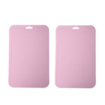 2pcs Baby Auxiliary Cutting Board Fruit and Vegetable Cutting Plastic Board, 2pcs Green, 2pcs Pink