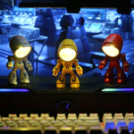 9622 LED Mini Foldable Cartoon Policeman Night Light Desktop Magnetic Desk Lamp, 9622 (Black), 9622 (Yellow), 9622 (Green), 9622 (Blue), 9622 (White), 9622 (Red)