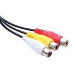 USB to 3 RCA Bus 1 Male 3 Female AV Audio Cable, 25cm, 1.5m