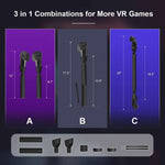 For Meta Quest Pro VR Glasses Golf Game Light Pole Handle Extended Rod, For Meta Quest Pro Black