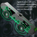 LED Luminous HIFI Stereo Computer Speakers Long Gaming Wired Audio, A39 Wired (Black)