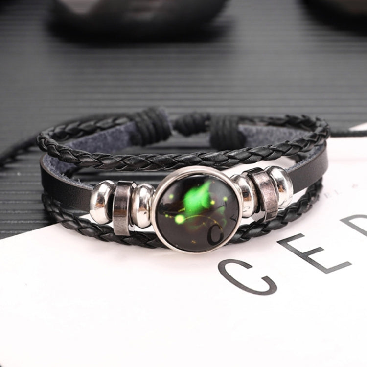 Twelve Constellations Multilayer Beaded Cowhide Bracelet, Style: Virgo Ordinary, Bracelet Leo Ordinary, Bracelet Libra Luminous, Bracelet Capricorn Luminous, Bracelet Scorpio Luminous, Bracelet Pisces Ordinary, Bracelet Cancer Luminous                 ...