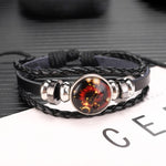 Twelve Constellations Multilayer Beaded Cowhide Bracelet, Style: Virgo Ordinary, Bracelet Leo Ordinary, Bracelet Libra Luminous, Bracelet Capricorn Luminous, Bracelet Scorpio Luminous, Bracelet Pisces Ordinary, Bracelet Cancer Luminous                 ...