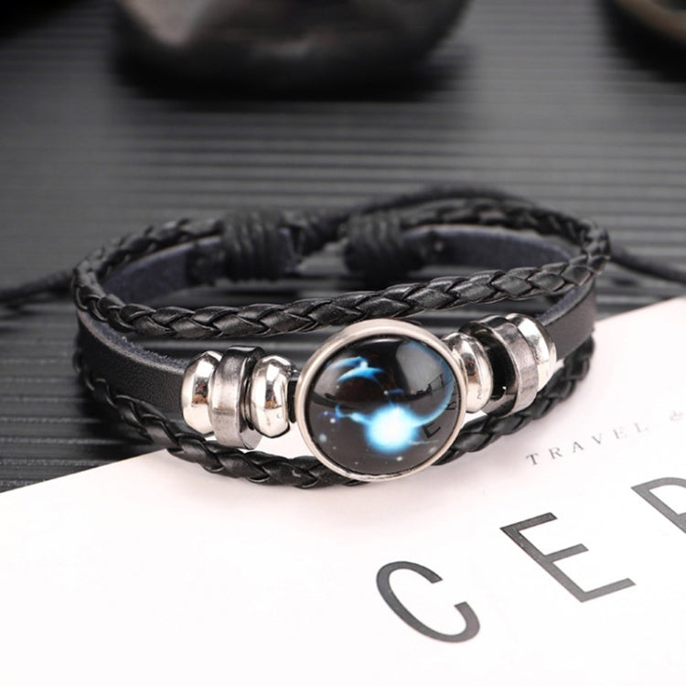 Twelve Constellations Multilayer Beaded Cowhide Bracelet, Style: Virgo Ordinary, Bracelet Capricorn Luminous, Bracelet Scorpio Luminous, Bracelet Pisces Ordinary, Bracelet Cancer Luminous, Bracelet Leo Luminous, Bracelet Virgin Luminous                ...