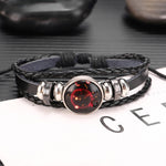 Twelve Constellations Multilayer Beaded Cowhide Bracelet, Style: Virgo Ordinary, Bracelet Leo Ordinary, Bracelet Libra Luminous, Bracelet Capricorn Luminous, Bracelet Scorpio Luminous, Bracelet Pisces Ordinary, Bracelet Cancer Luminous                 ...