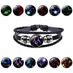 Twelve Constellations Multilayer Beaded Cowhide Bracelet, Style: Virgo Ordinary, Bracelet Leo Ordinary, Bracelet Libra Luminous, Bracelet Capricorn Luminous, Bracelet Scorpio Luminous, Bracelet Pisces Ordinary, Bracelet Cancer Luminous                 ...