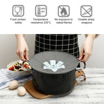 Silicone Flower Spill-proof Pot Lid Rotatable Pot Lid Kitchen Gadget, Size:, 23cm Yellow