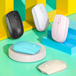 811 3 Keys Laptop Mini Wireless Mouse Portable Optical Mouse, Spec:, Double Model (Pink)