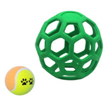 1030001 Dog Toy Hollow Ball Bite-resistant Elastic Pet Rubber Toy Balls, Spec:, Hollow, Bell, Tennis