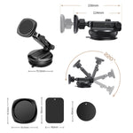 Car Telescopic Suction Cup Rubber Bottom Strong Magnetic Mobile Phone Holder, Magnetic Mobile Phone Holder