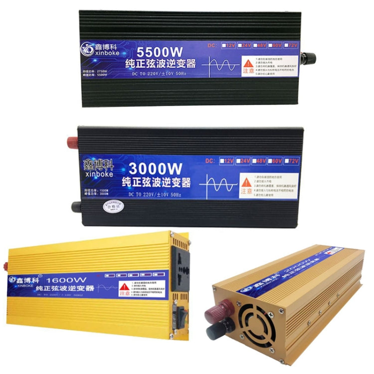 XINBOKE High Power Household Car Sine Wave Inverter, 12V 1600W To 220V 800W(Single Display), 24V 1600W To 220V 800W(Single Display), 48V 1600W To 220V 800W(Single Display), 60V 1600W To 220V 800W(Single Display), 72V 1600W To 220V 800W(Single Display) ...