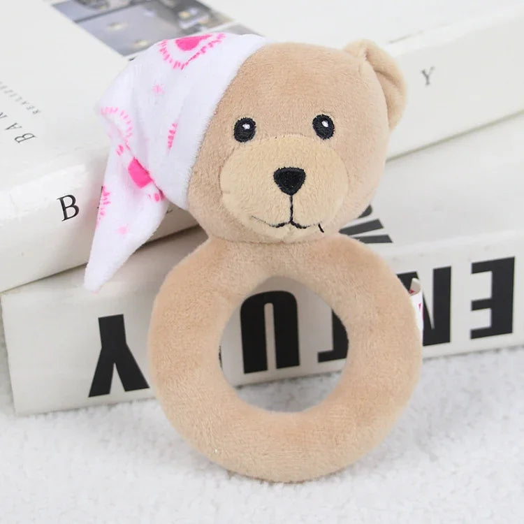 Baby Hand Rattles Toys Hand Grip Stick Newborn Soothing Toys,Style:, Giraffe, Pink Rabbit, Little Grey Elephant, Koala, Piggy, Monkey, White Rabbit, Little Red Mouse, Little Flower Elephant, Little Banana, Sleep Bear Blue Rattles                       ...