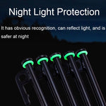 100pcs Outdoor Camping Nail Luminous Circle Multifunctional Silicone Reflective Warning Ring, Luminous Circle