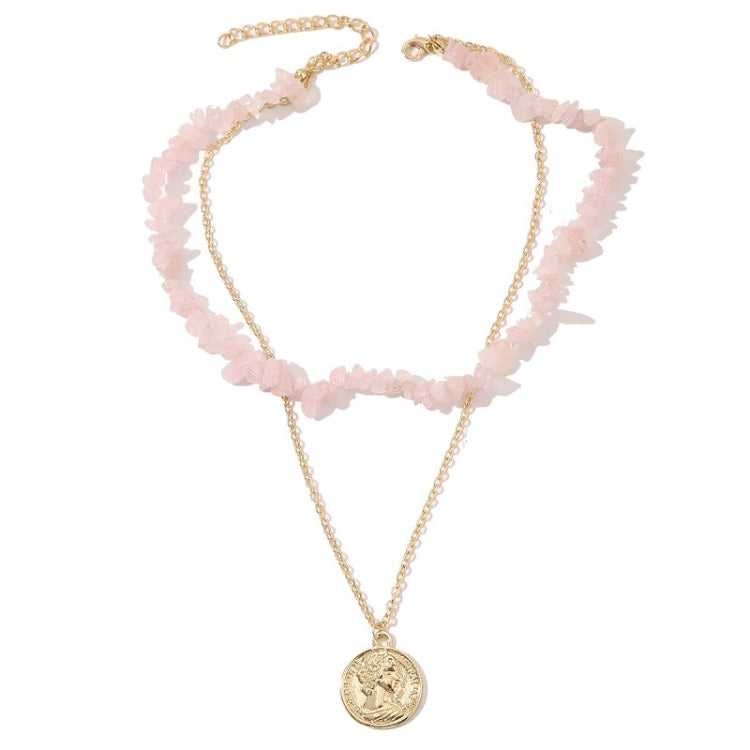 Boho Colorful Broken Natural Stone Necklace, Model:, N2105-9 Color Stone Pearl Pendant, N2206-8 Pink Stone, N2206-9 Light Blue Stone, N2206-10 Multi-color Stone, N2206-11 Transparent Stone, N2106-23 Pink Stone Single Chain                              ...