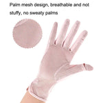 1pair Summer Sunscreen Breathable Thin Anti-ultraviolet Finger Fishing Ice Silk Gloves, Free Size